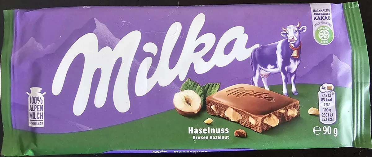 Milka Hazelnut 90 g chocolate